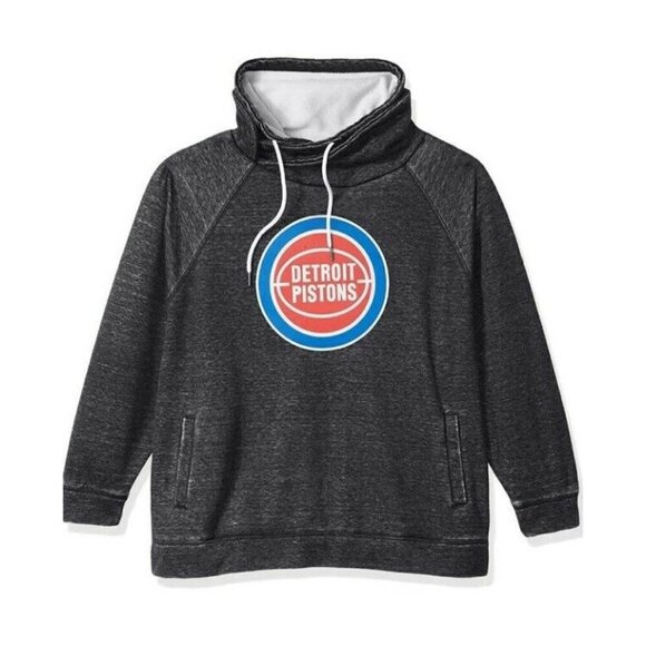 NBA Detroit Pistons Spiral Pullover Sweatshirt Women's Plus Sz 3X Charcoal Grey - Picture 1 of 6